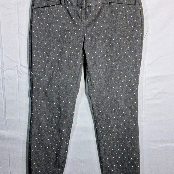 The Limited Women's Size 4 Gray with White Dots High Waisted Pants/Trousers - Picture 6 of 11